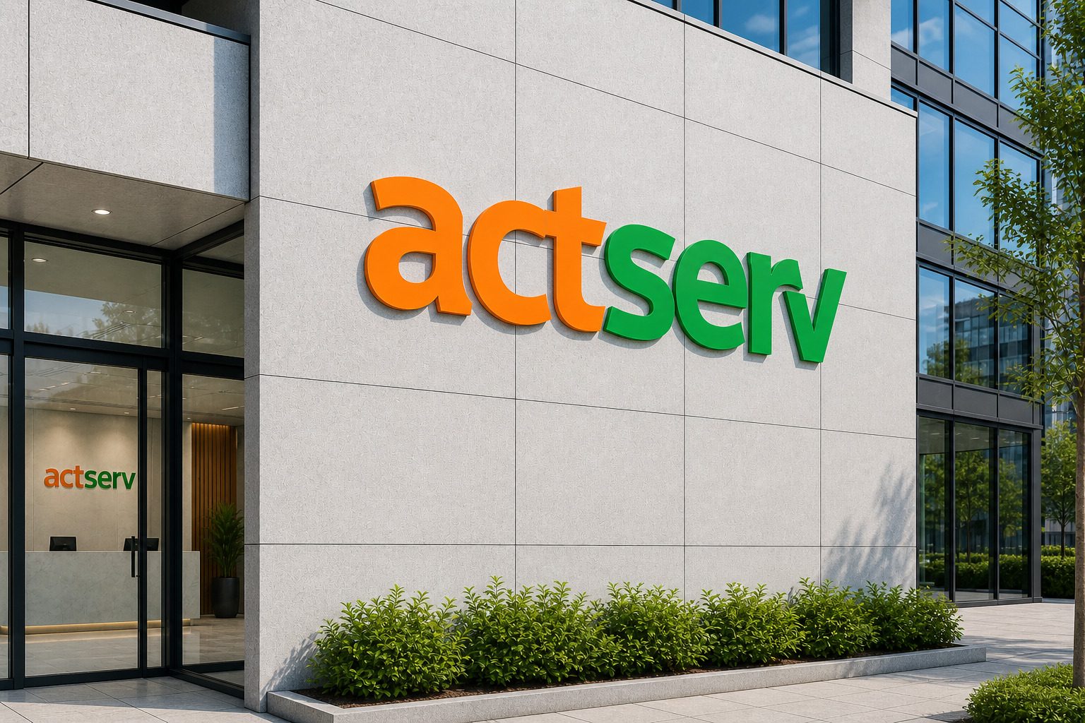 actserv corporate office building sign, Nairobi