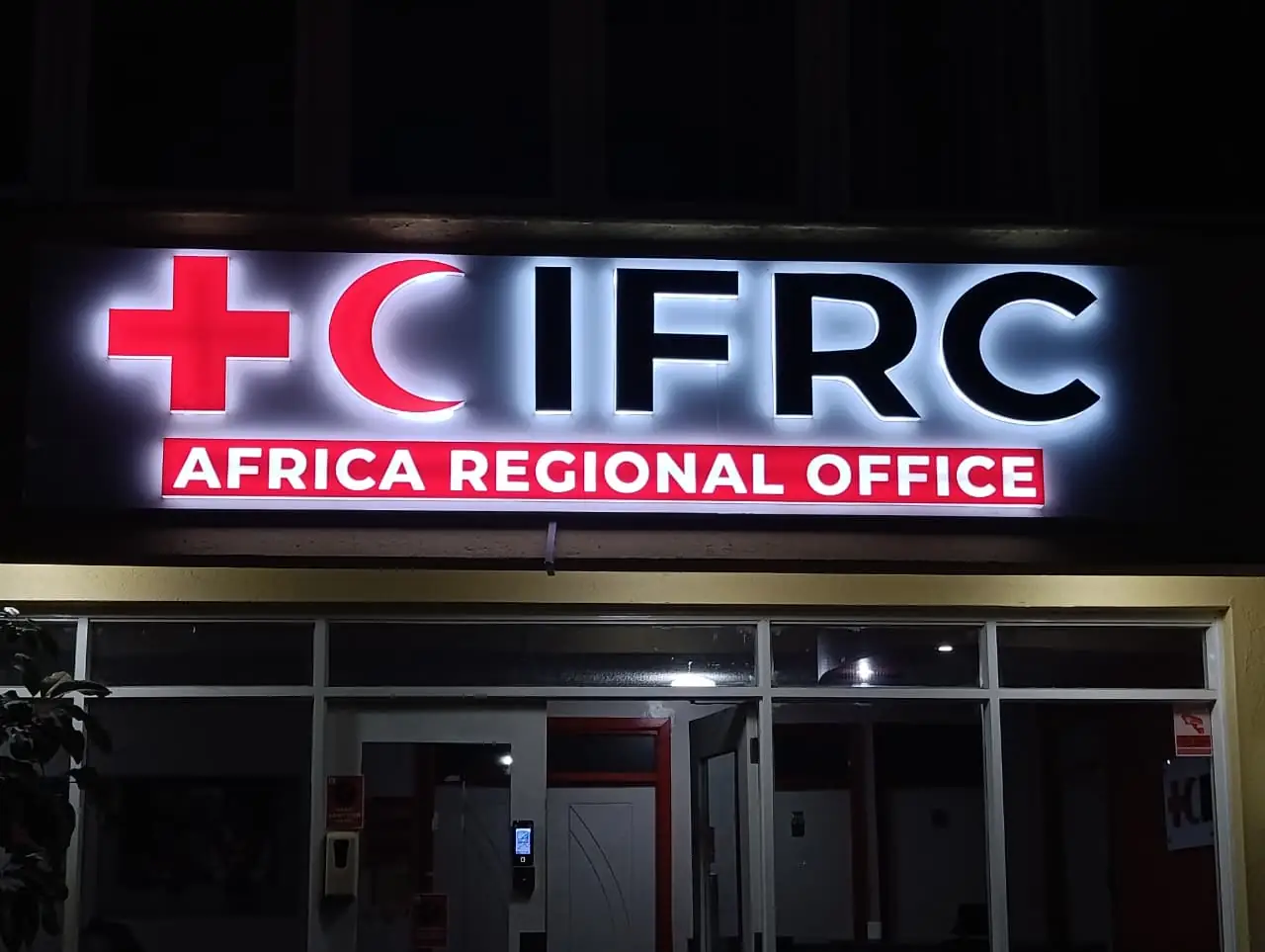 IFRC Africa Regional Office Illuminated Signage