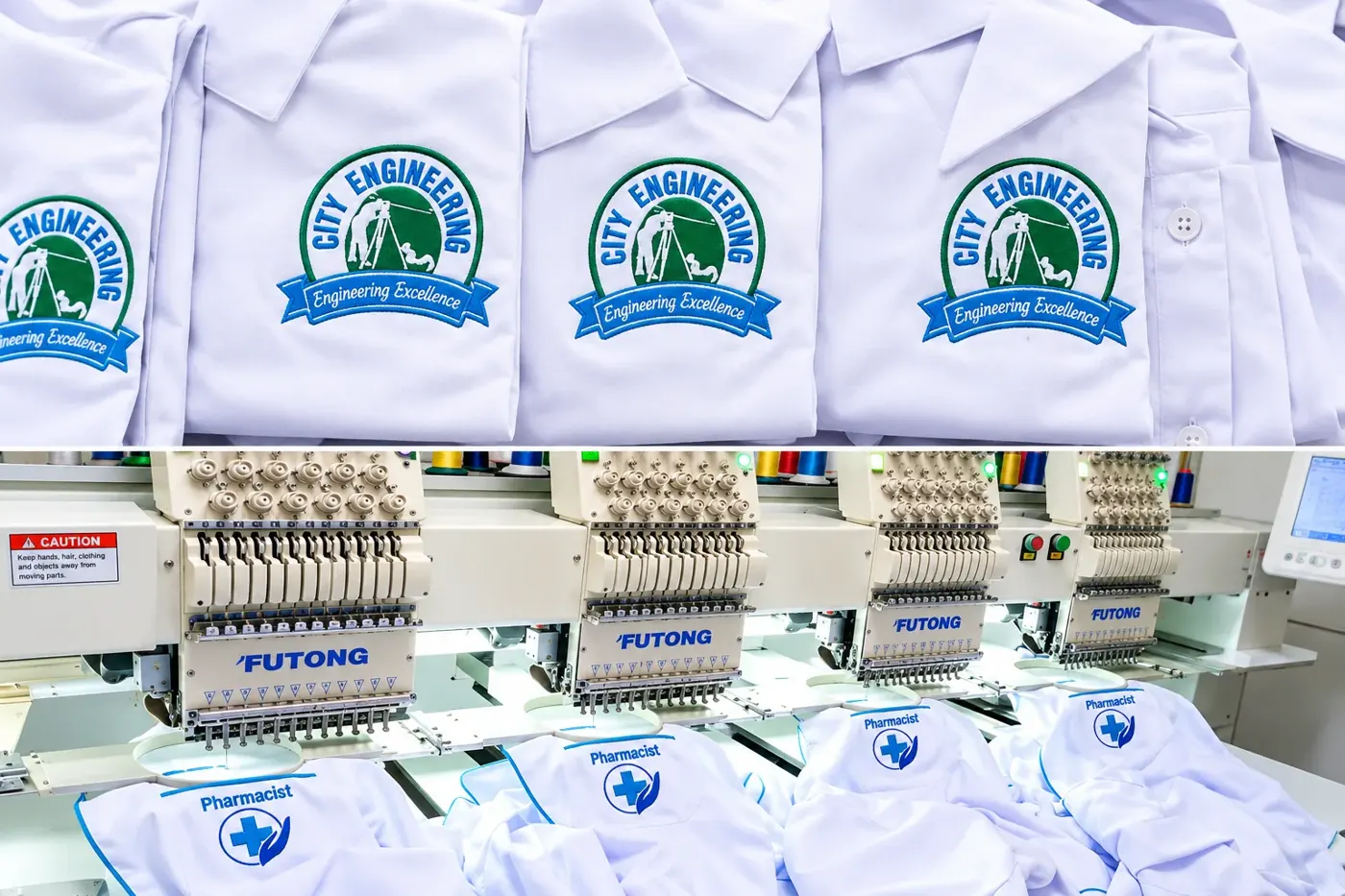 Embroidered logo branding on uniforms and apparel, Nairobi